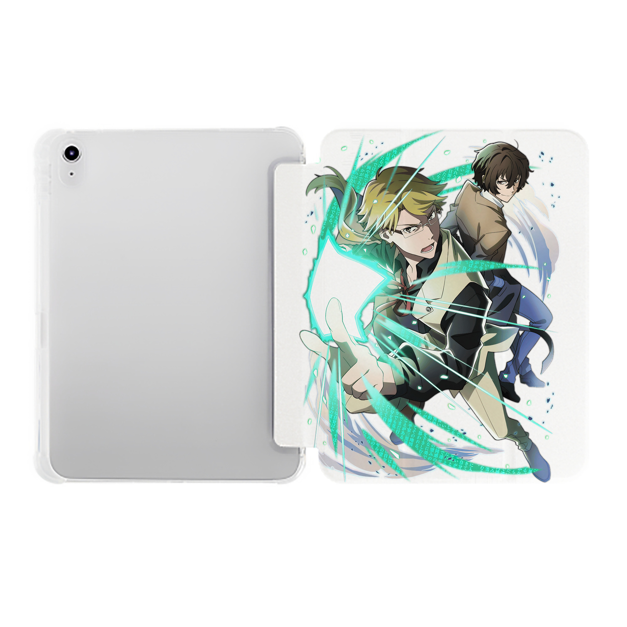 （画像用） 文豪ストレイドッグス Bungo Stray Dogs IPad ケース ペン収納付き 三つ折りスタンド PUレザー×シリコン 対応機種9.5/10.5/10.9インチ